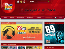 Tablet Screenshot of fm89.com.br